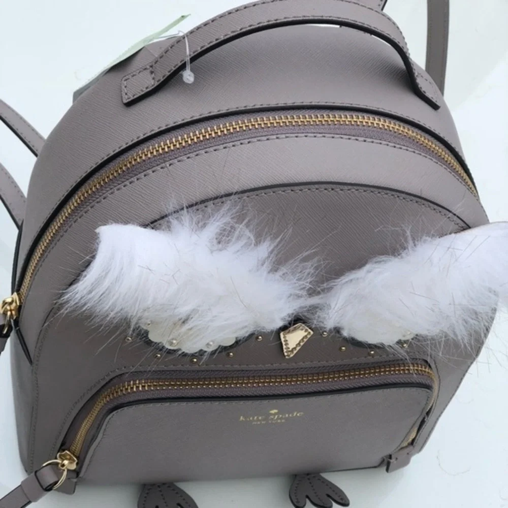 KATE SPADE LEATHER OWL TOMI STAR BRIGHT BACKPACK